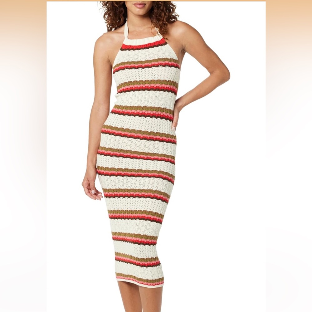 The Drop Jayla Sleeveless Crochet Midi Dress